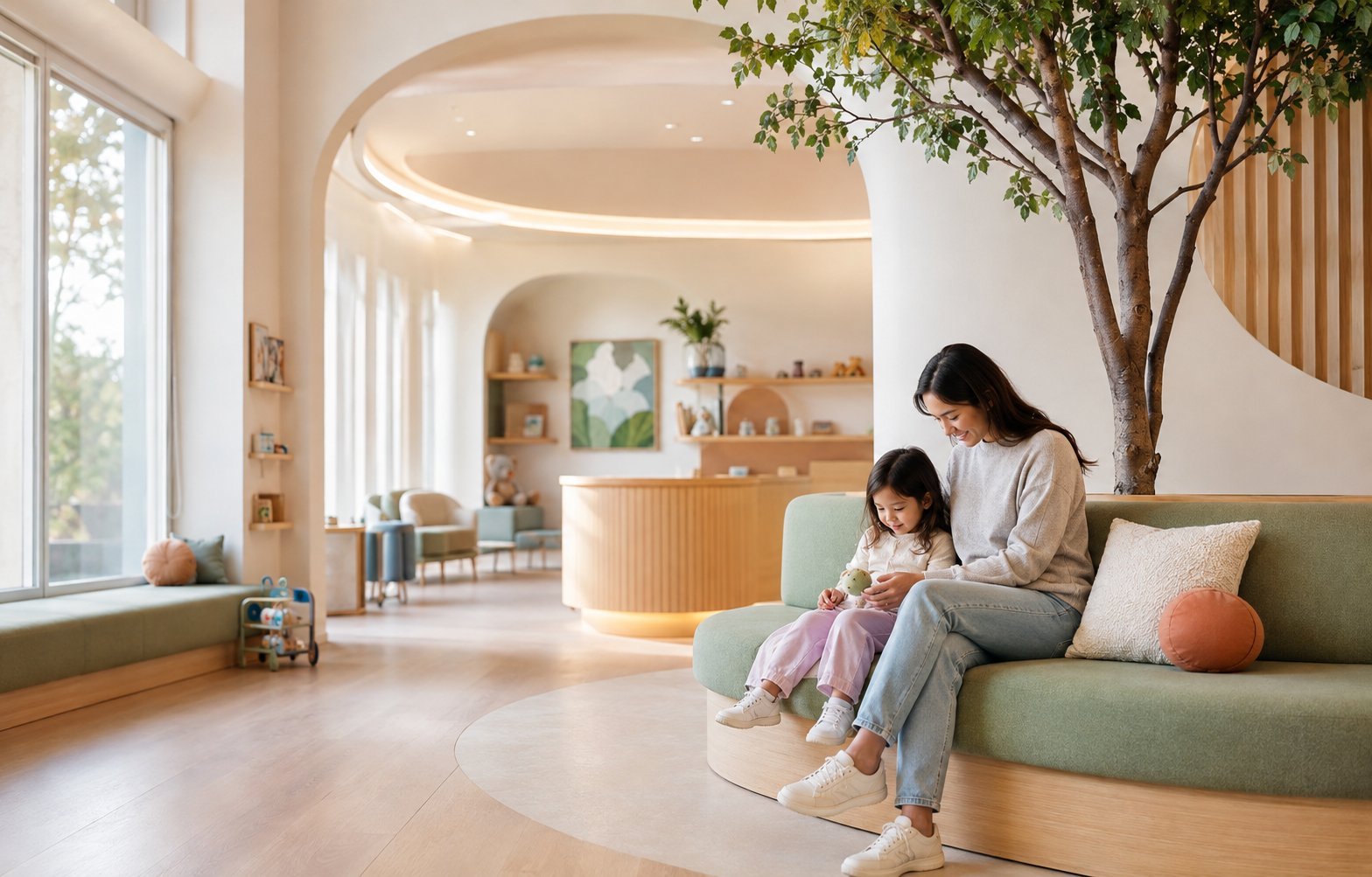 Imagery from the fictional Lumen Pediatrics design study