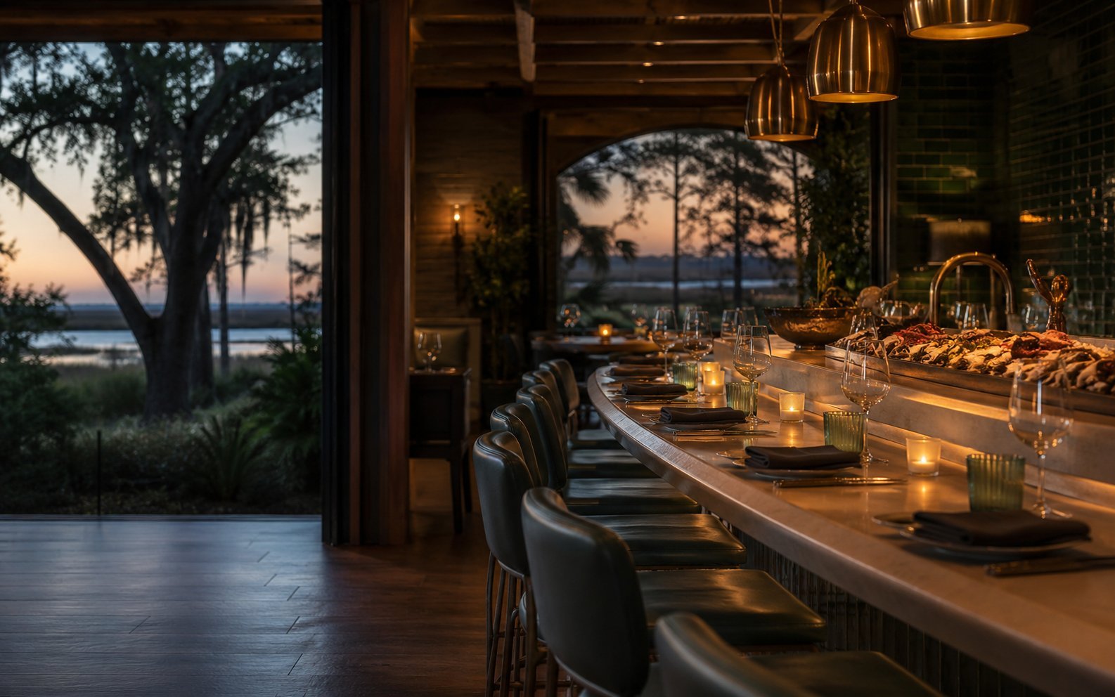 Restaurant atmosphere from the Salt and Pine fictional design study